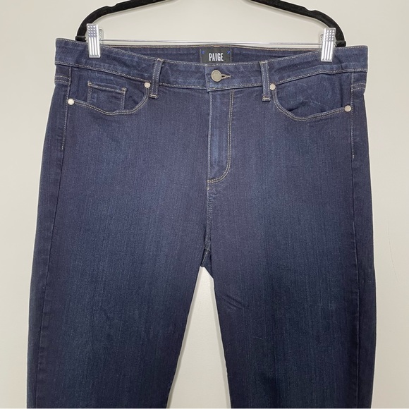 Paige Hoxton Ultra Skinny Jeans Stretchy Denim In Mona Dark Wash - Picture 3 of 9